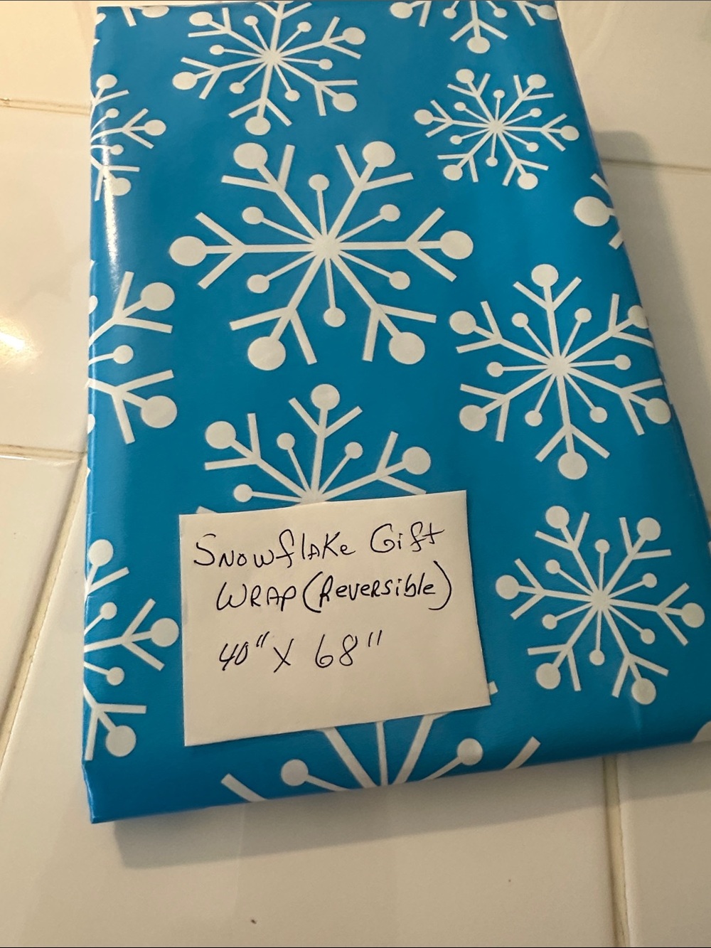 Snowflake Reversible Gift Wrap